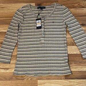Tommy Hilfiger Multicolor Striped Henley Top